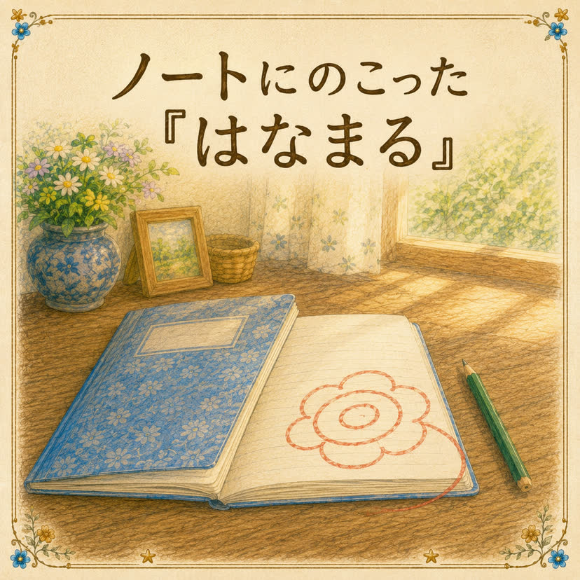 絵本「ノートにのこった『はなまる』」の表紙